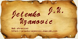 Jelenko Uzanović vizit kartica